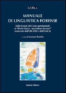 MANUALE DI LINGUISTICA FORENSE CON CD-R