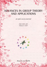 Advances in group theory and applications (2017) Vol 4