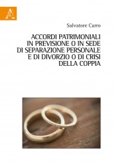 Accordi patrimoniali in previsione o in sede di...