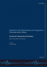 30 anni di Laboratorio di fonetica. Studi in onore del...