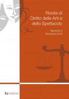 Rivista di diritto delle arti e dello spettacolo (2018). Vol. 2: Dicembre