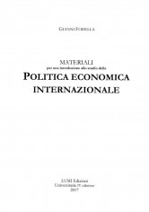 POLITICA ECONOMICA INTERNAZIONALE